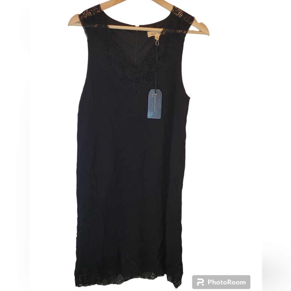 Black Swan Women's Gauzy Little Black Lace Dress Size Medium